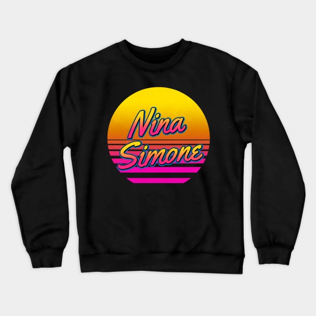Nina Personalized Name Birthday Retro 80s Styled Gift Crewneck Sweatshirt by Jims Birds